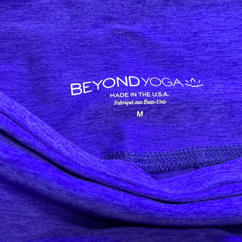 Beyond Yoga High Waisted Leggings Size M Purple Pockets Gym Athleisure EUC - Picture 7 of 8